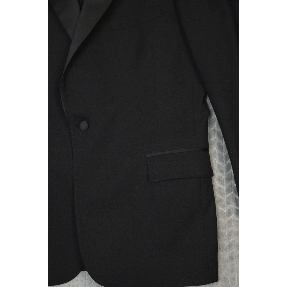 Brooks Brothers Men's Brooksease Tuxedo Suit Black Wool Peak Lapel 41R USA